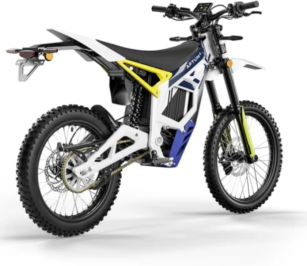 Cysum Moto Electrique Adulte, Batterie 72V 40Ah, Autonomie de 120 km, Peak 10KW, Moto électrique Off Road avec Freins Hydrauliques,Suspension Intégrale (blanc)