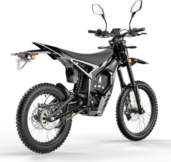 Cysum Aptum Ap-8F Moto électrique pour adultes, moto de cross électrique de 19" avec batterie au lithium de 72 V 40 Ah, autonomie de 120 km, moteur de 10 kW de crête, 410 Nm E-Moto (Noir)