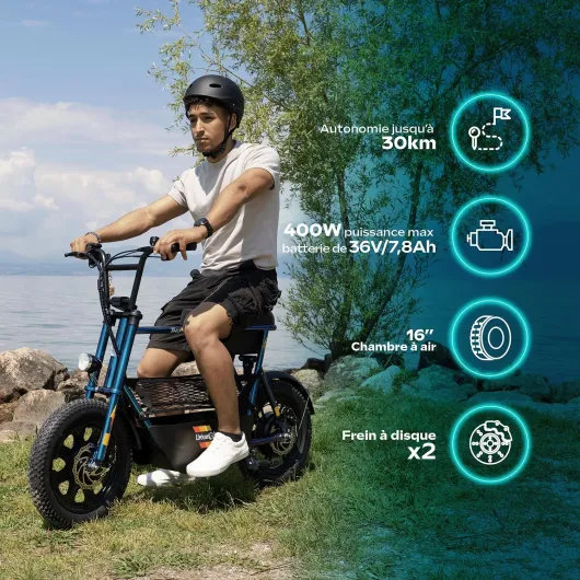 UrbanGlide Draisienne électrique Thunder 160 – 25 km/h, 30 km d'autonomie, Freins à Disque, 16''