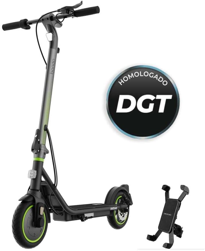 Cecotec Trottinettes Électriques Homologuée Bongo 650 W Autonomie 30 Km - Roue 8,5" - Support mobile 30 km d’autonomie