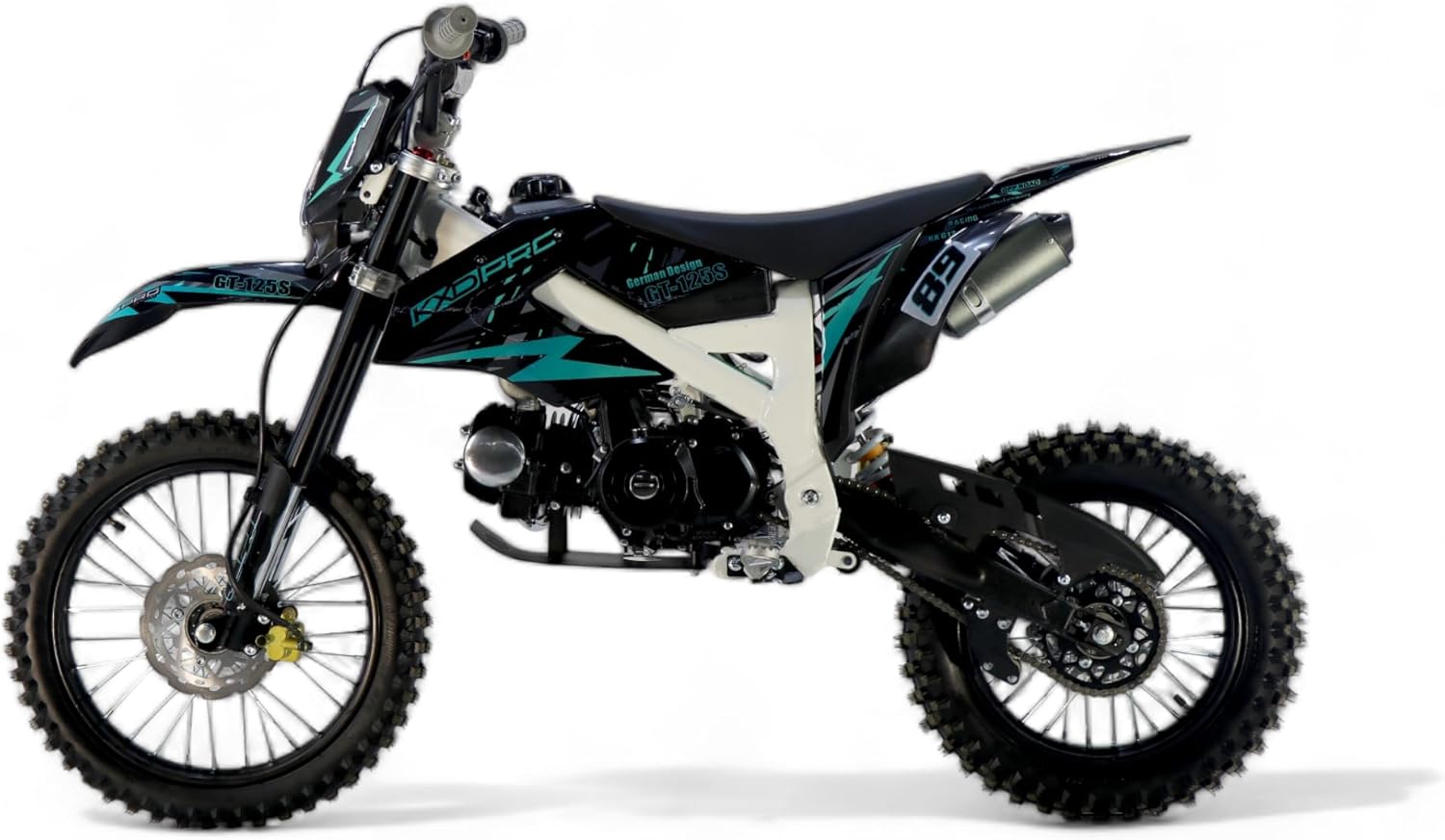 KXD 612A 17/14" 125ccm 4T Dirt Bike Dirtbike CrossBike pocket Pitbike Schwarz