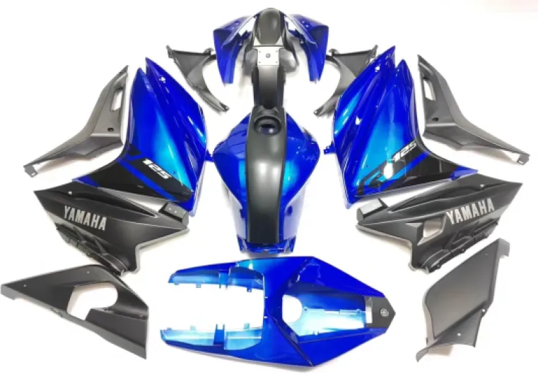 Hongben MOTO Kit complet de carénages de moto à injection, en plastique ABS, pré-percés pour R125 2008-2013/2014-2018 (2014-2018) E) 2014-2018 E