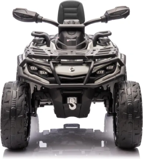 Quad Electric Enfants 2 Places 24V, Can-am Outlander, Voiture Electrique Enfants 4x4, lumières LED, 24V, Moteurs 4 x 200W Batterie: 24V 7Ah, Roues Souples en EVA (Grise)