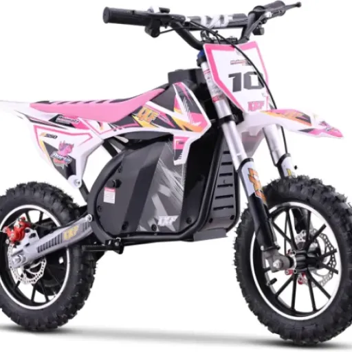 Test Pocket Cross Électrique 550W LXF (Rose) : une petite moto pour enfants qui fait le job sans faire de bruit