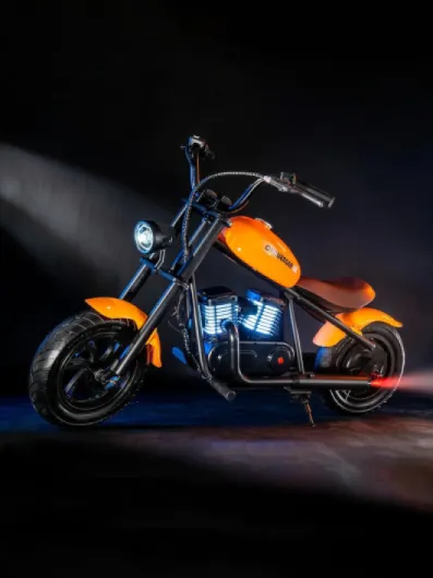 HYPER GOGO Challenger 12 Plus Motocross Électrique pour Enfants, Moto Électrique avec Haut-parleur Bluetooth, Moteur 160W, Modes de Vitesse de 8/12/16 KMH, Autonomie de 12KM, pour les Enfants 6-12 Ans