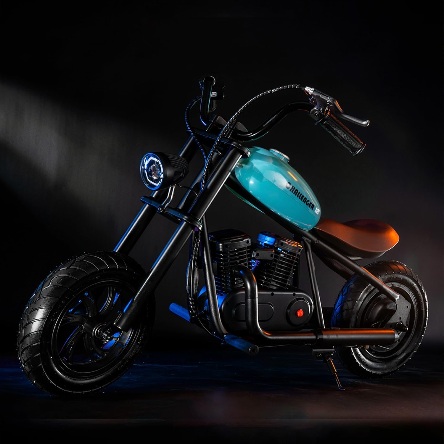 HYPER GOGO Challenger 12 Motocross Électrique pour Enfants, Moto Électrique avec Moteur 160W, Modes de Vitesse de 8/12/16 KMH, Autonomie de 16KM pour Les Enfants 6-12 Ans (Bleu)