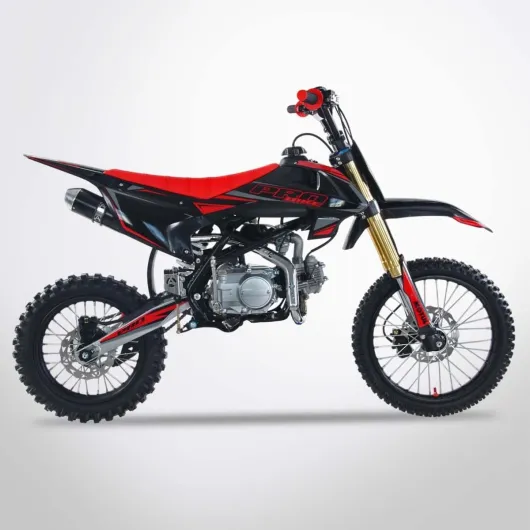 PROBIKE Dirt Bike 125-S 17/14 Rouge Edition 2025 - Pit Bike Cross 125cc 9CV 4T - Suspension Totale Disques Freins - Piste Ado/Jeune Adulte