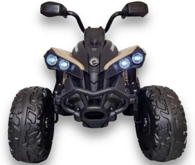 Quad Electric Enfants 24V, Can-am Renegade, Voiture Electrique Enfants 4x4, lumières LED, 24V, Moteurs 4 x 200W Batterie: 24V 7Ah, Roues Souples en EVA, (Kaki)