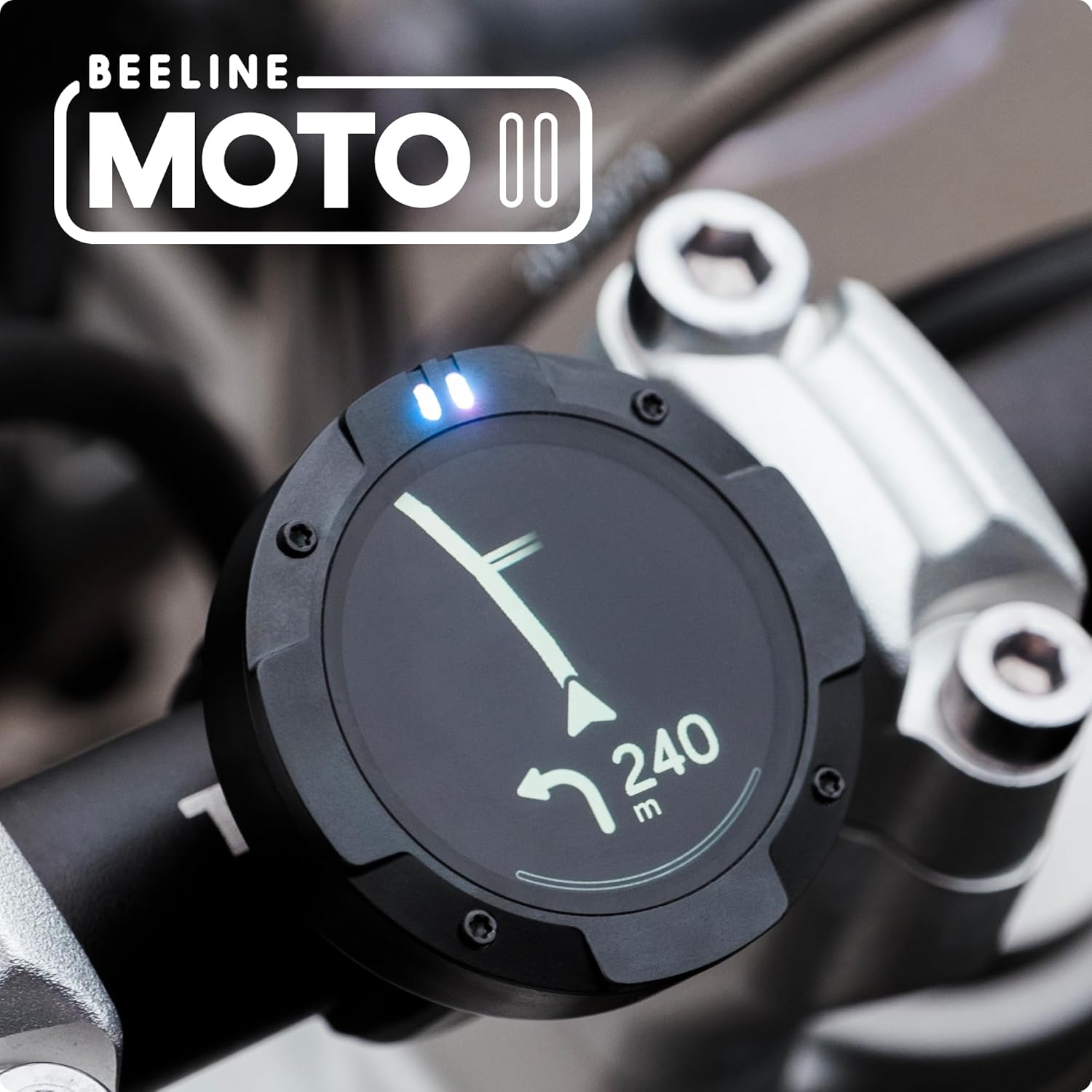 Beeline Moto II Traqueur GPS de Moto Nouvelle génération - Design Compact, Construction étanche, Affichage Simple et Batterie de 14 Heures - GPS de Moto adapté aux Gants, Parfait pour L'Aventure et
