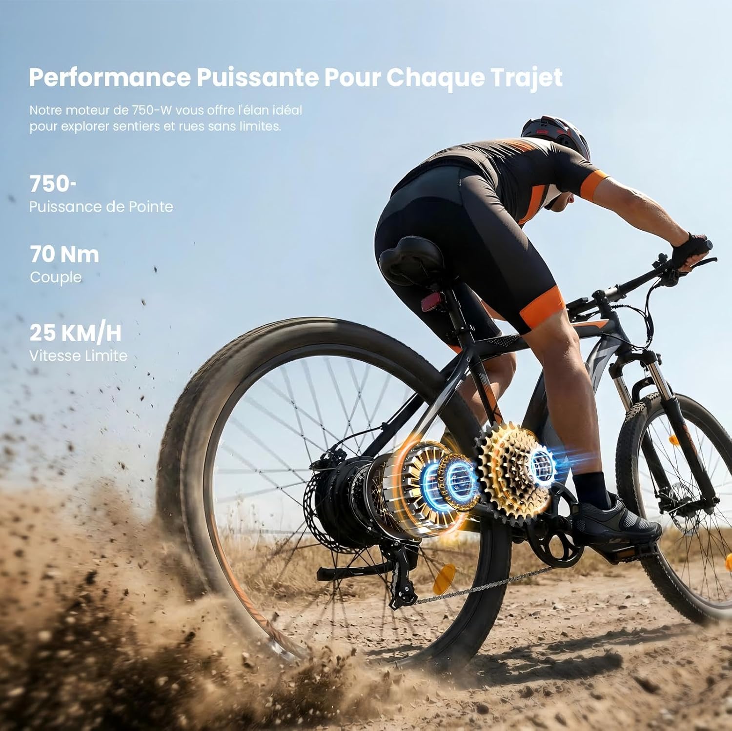 U2 Pro/U3 Pro Vélo Électrique Homme 29", VTT électrique avec Batterie Amovible 48V 15Ah, Autonomie 150KM, 70Nm, Freins à Disque Hydrauliques, Vélo électrique Tout-Terrain U2 PRO-NOIR