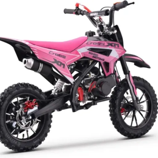 Test Moto-cross Beneo Motors CROSS XM Rose 50cc : la première « vraie » moto pour les kids (avec quelques limites)