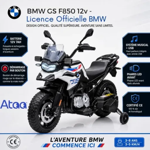 Test Moto électrique enfant BMW GS F850 12V ATAA : la petite moto qui fait « vraie » sans ruiner les parents