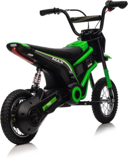 Moto Électrique Enfant 12V 250W Puissant – Style Moto Cross avec Double Batterie 2×7AH pour Autonomie Prolongée, Pneus Tout-Terrain et Suspension Garçon Fille 5-12 Ans – Vert Vert No - 9