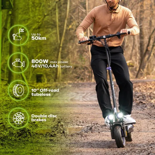 Trottinette Électrique Adulte UrbanGlide ECROSS – Autonomie Jusqu'a 60 km - Pneu Tubeless 10" - Batterie 54V/13Ah - Poids 23Kg